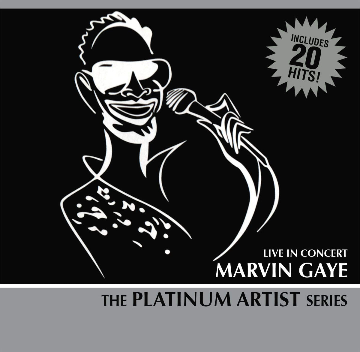 Marvin Gaye – The Platinum Artist Series Live In Concert (CD, EN) — cover