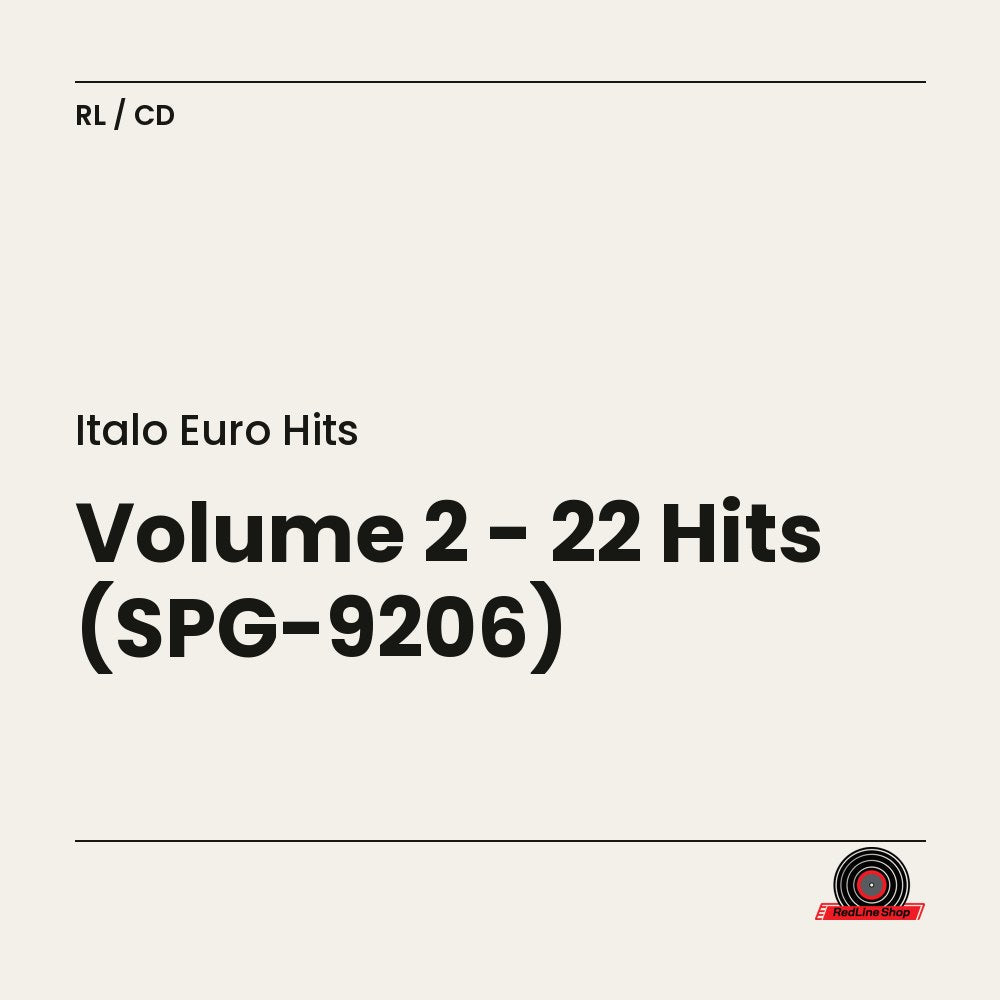 Italo Euro Hits – Volume 2 - 22 Hits (SPG-9206) (CD, EN)
