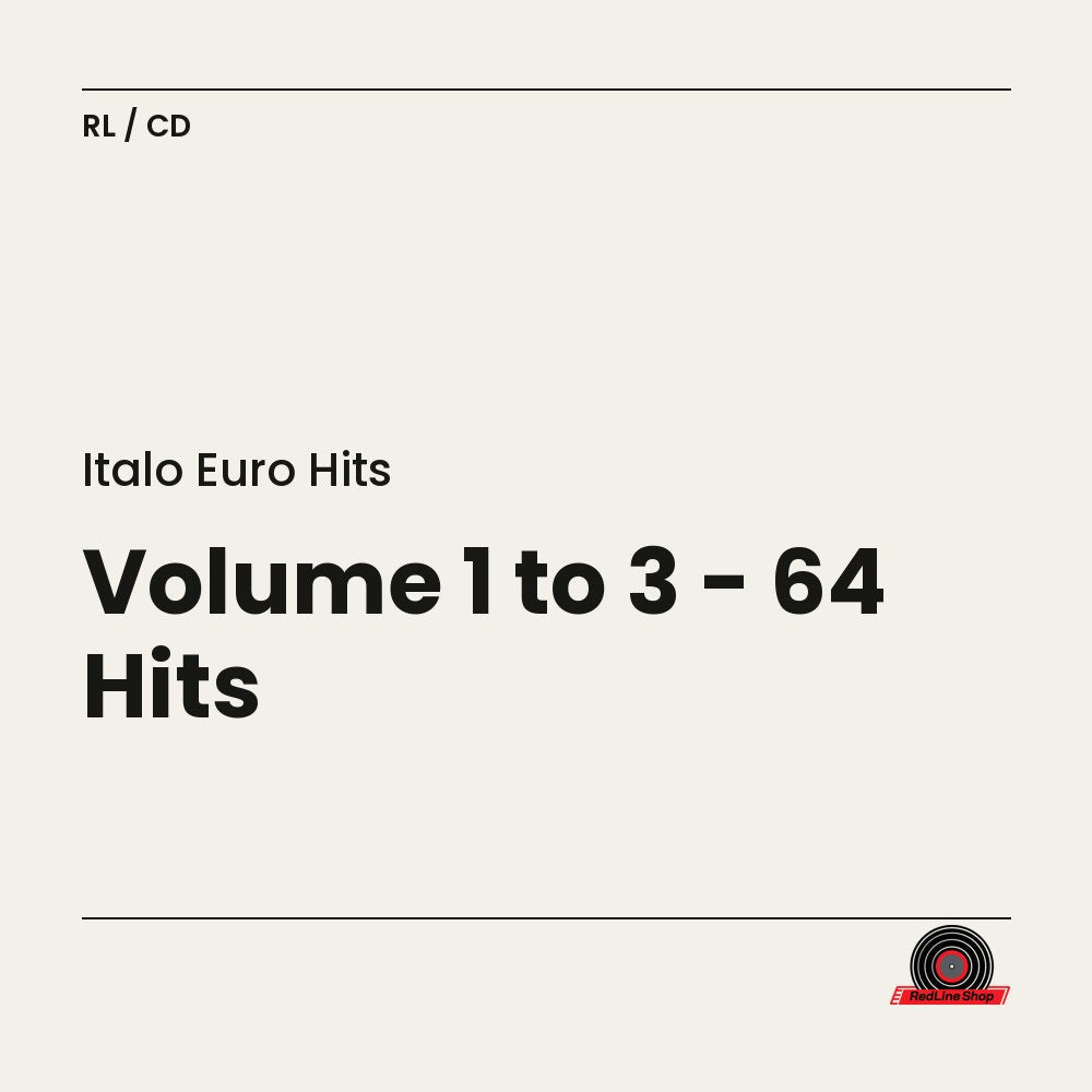 Italo Euro Hits – Volume 1 to 3 - 64 Hits (3-disc CD, EN)