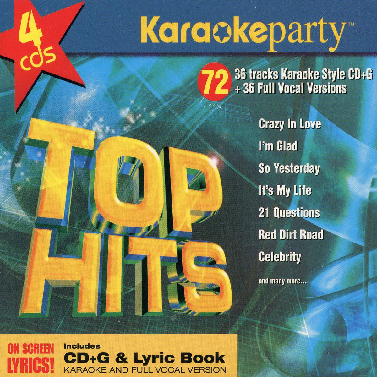 Karaoke Party – Top Hits (72 tracks/4cd) (4-disc CD, EN) — cover