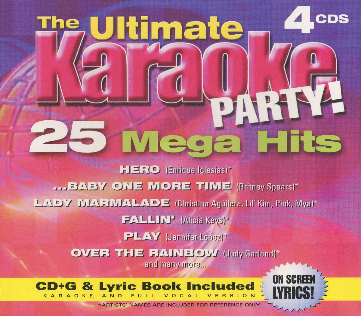 Karaoke Party – Ultimate Mega Hits (25 tracks/4cd) (4-disc CD, EN) — cover