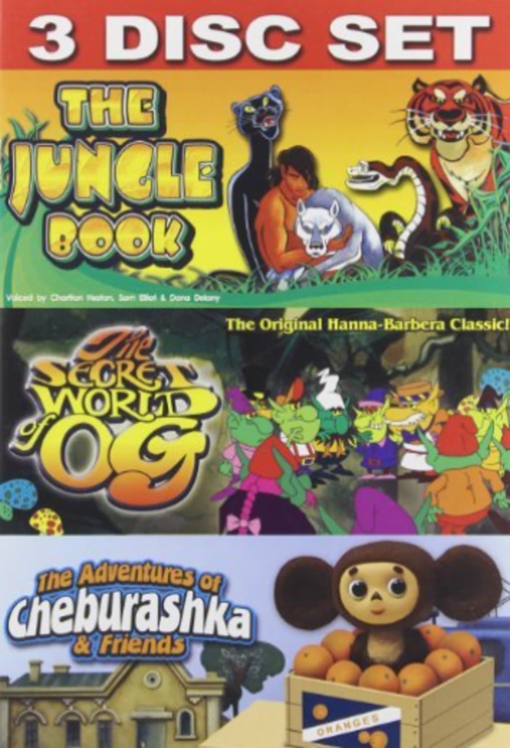 Jungle Book – Secret World Of Og & Cheburashka (3-disc DVD, EN)