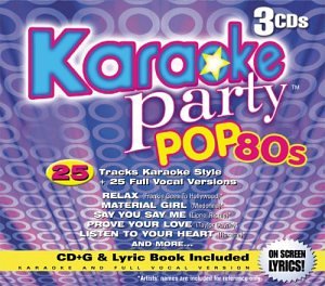 Karaoke Party – Pop 80's (25 tracks/3cd) (3-disc CD, EN) — cover