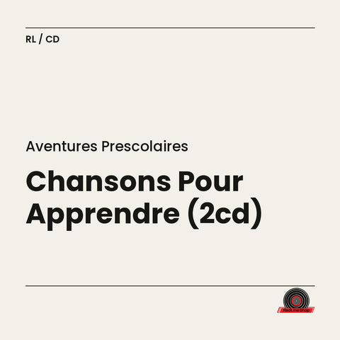 Aventures Prescolaires – Chansons Pour Apprendre (2-disc CD, EN)