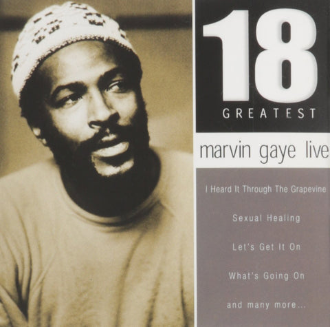 Marvin Gaye – 18 Greatest Hits Live (CD, EN) — cover