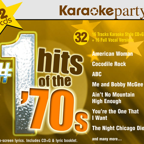 Karaoke Party – #1 Hits Of The '70s (32 tracks/2cd) (2-disc CD, EN)