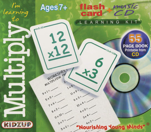 I'M Learning To Multiply – Music Cd & Flashcard (55 page printable book) (CD, EN) — cover