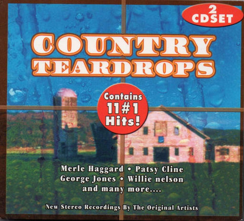 Country Teardrops – #1 Hits (Various Artists) 2cd (2-disc CD, EN) — cover