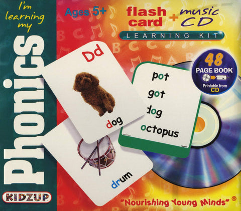 I'M Learning My Phonics – Music Cd & Flashcard (48 page printable book) (CD, EN) — cover