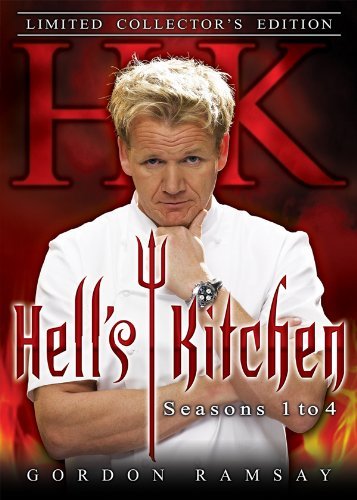 Gordon Ramsay – Season 1 to 4 Hell's Kitchen (Tin Can/Apron & Recipe) (9-disc DVD, EN)