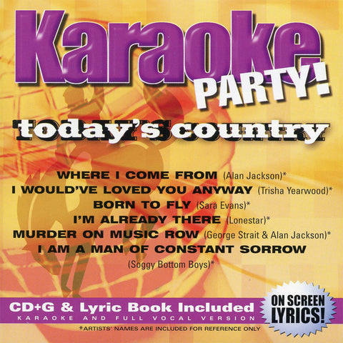 Karaoke Party – Today's Country (12 tracks) (CD, EN) — cover