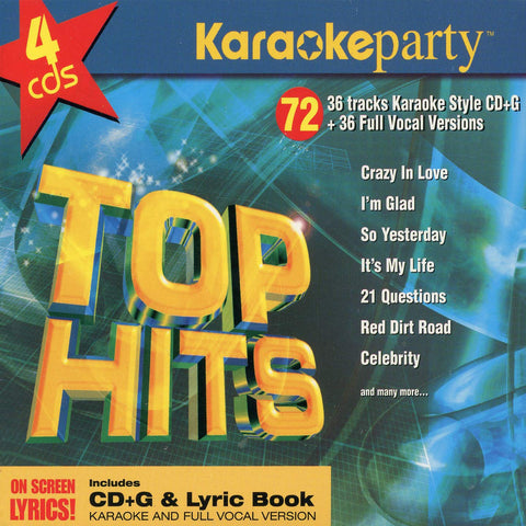 Karaoke Party – Top Hits (72 tracks/4cd) (4-disc CD, EN) — cover