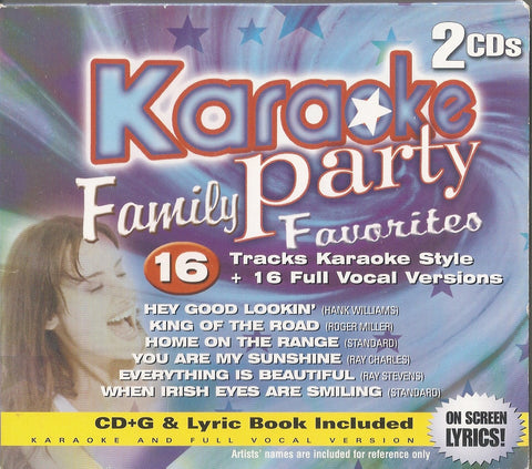 Karaoke Party – Family Favorites (16 tracks/2cd) (2-disc CD, EN) — cover