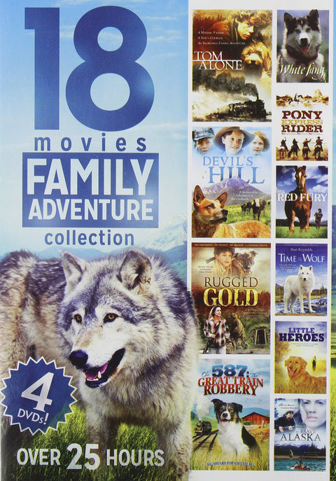 18 Movies Family Adventure – Collection (4-disc DVD, EN) — cover