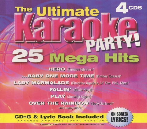 Karaoke Party – Ultimate Mega Hits (25 tracks/4cd) (4-disc CD, EN) — cover